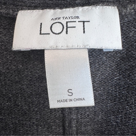 LOFT Charcoal Gray Cardigan Sweater - Picture 3 of 4